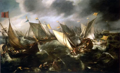 Ein niederländisches Yacht-Rennen vor der Küste Nordeuropas