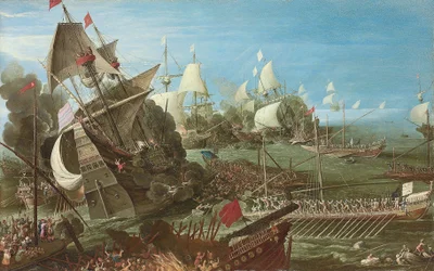 Die Schlacht von Lepanto, 1622