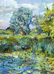 Impressionistischer Seerosenteich