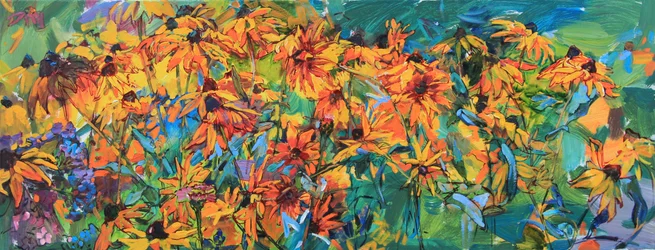 Sonniger Gartenblumen