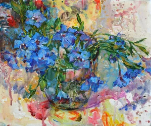 Lebendige blaue Blüten