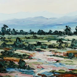 Bunte Berglandschaft