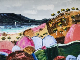Lebhafte Küstenlandschaft