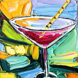 Lebhafter Impasto Martini