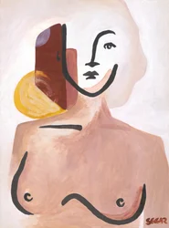 Serene abstrakte Frau