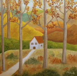 Herbstliches Landhaus