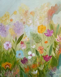 Bunte Wildblumenwiese