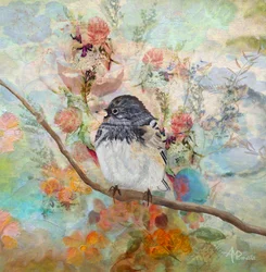 Träumender Gartenvogel