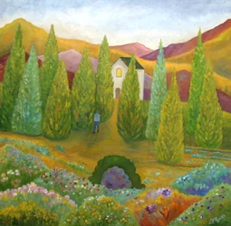Gartenweg zum Haus
