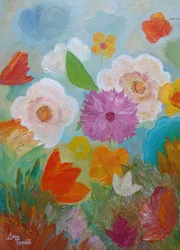 Leuchtende Gartenblüten
