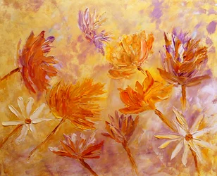 Lebendige Texturblüten