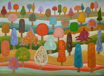 Leuchtende Baumlandschaft
