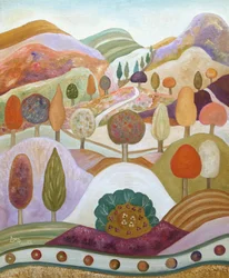 Verspielte Herbstlandschaft