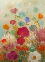 Verspielte Gartenblumen