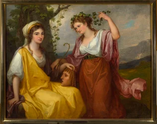 Domenica Morghen und Maddalena Volpato als Musen der Tragödie und Komödie
