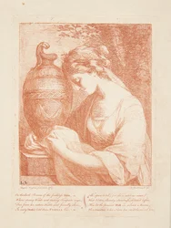 Die Frau bei der Urne