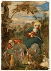 Die Flucht nach Ägypten, nach Tintoretto