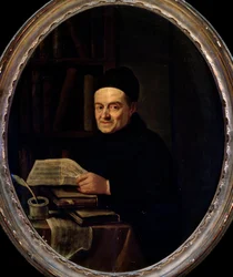 Porträt von Giovanni Battista Martini (Padre Martini) (Pere Martini) (1706-1784). Gemälde von Angelo Crescimbeni (1734-1781). 18. Jahrhundert. Bologna, civico Museo Museo