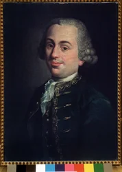 Porträt des italienischen Geigers Michelangelo Emiliani (1737-1779)