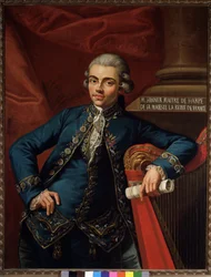 Porträt des deutschen Komponisten und Harfenisten Philip Joseph Hinner (1754-nach 1805)
