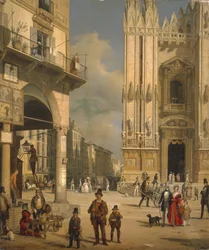 Piazza del Duomo, Mailand, 1840