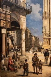 Ansicht des Doms mit dem Coperto von Figini (Detail)