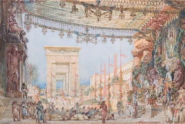 Bühnenbild für die Oper Aida von Giuseppe Verdi