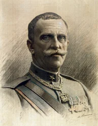 Porträt des Königs von Italien Vittorio Emanuele III (Victor Emmanuel III) (1869-1947)