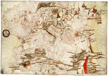 Das Mittelmeer, Schwarzes Meer und Nordost-Atlantik, ca. 1550