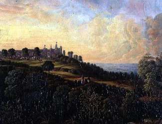 Ansicht eines Hügel-Forts, Indien