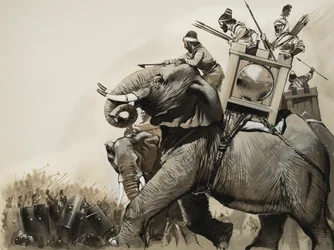 Die Schlacht von Zama im Jahr 202 v. Chr.