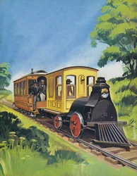 Thomas Edisons elektrische Eisenbahn, gebaut 1882