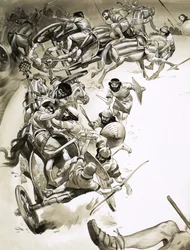 Unbekannte Kampfszene