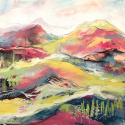 Bunte abstrakte Berge