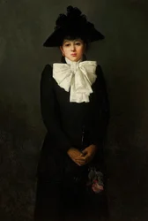 Porträt einer jungen Frau mit einer Rose in der Hand