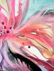 Lebhafte abstrakte Blüte