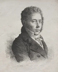 Sammlung lithografischer Versuche: Porträt von M. Coupin de La Couperie