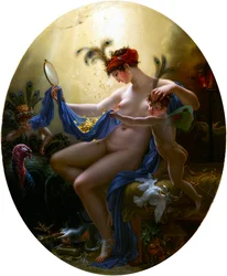 Danaë, Tochter des Acrisius. Porträt von Mlle. Lange als Danaë