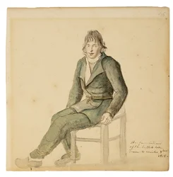 Schöner amerikanischer Indianer der Büffelstamm, Canisteo, New York, 1808