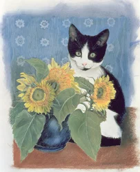 Schach und Sonnenblumen