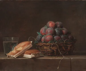 Korb mit Pflaumen