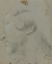 Carracci - Kopf der heiligen Katharina, RCIN 902115