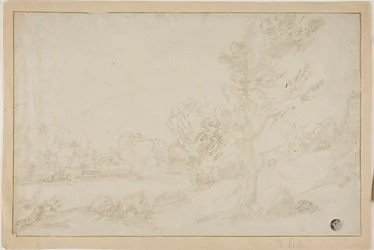 Landschaft mit Flussufer