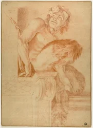 Sitzender Satyr