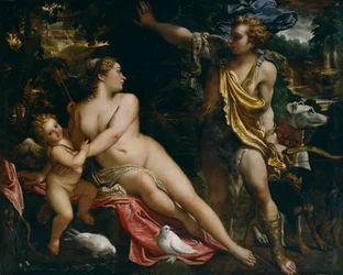 Venus, Adonis und Amor, ca. 1590