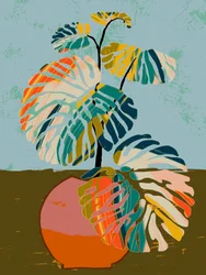 Abstrakte tropische Monstera
