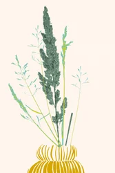 Botanische Vase Stillleben