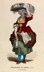 Eine Cremehändlerin im Jahr 1774 - Private Sammlung