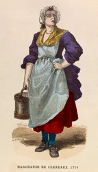 Ein Nussverkäufer im Jahr 1774 (Walnüsse)