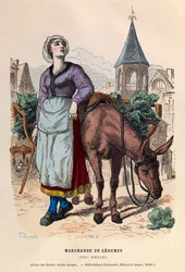 Gemüsehändler in Paris im 16. Jahrhundert